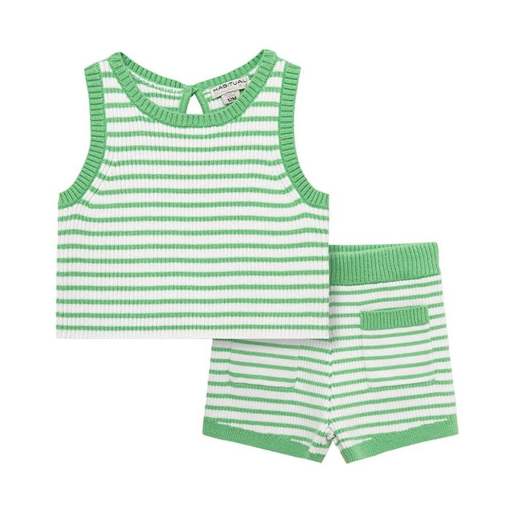 Habitual Girls  Novelty Knit Short Set, Green